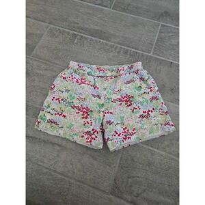 Hanna Andersson Floral Print Shorts Girls‎ Size 6/7 120 Cotton